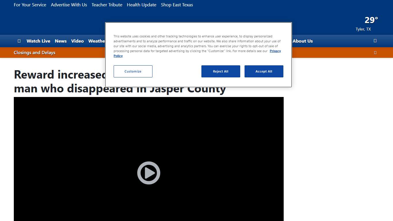 Reward increased to $15,000 for whereabouts of man who disappeared in Jasper County