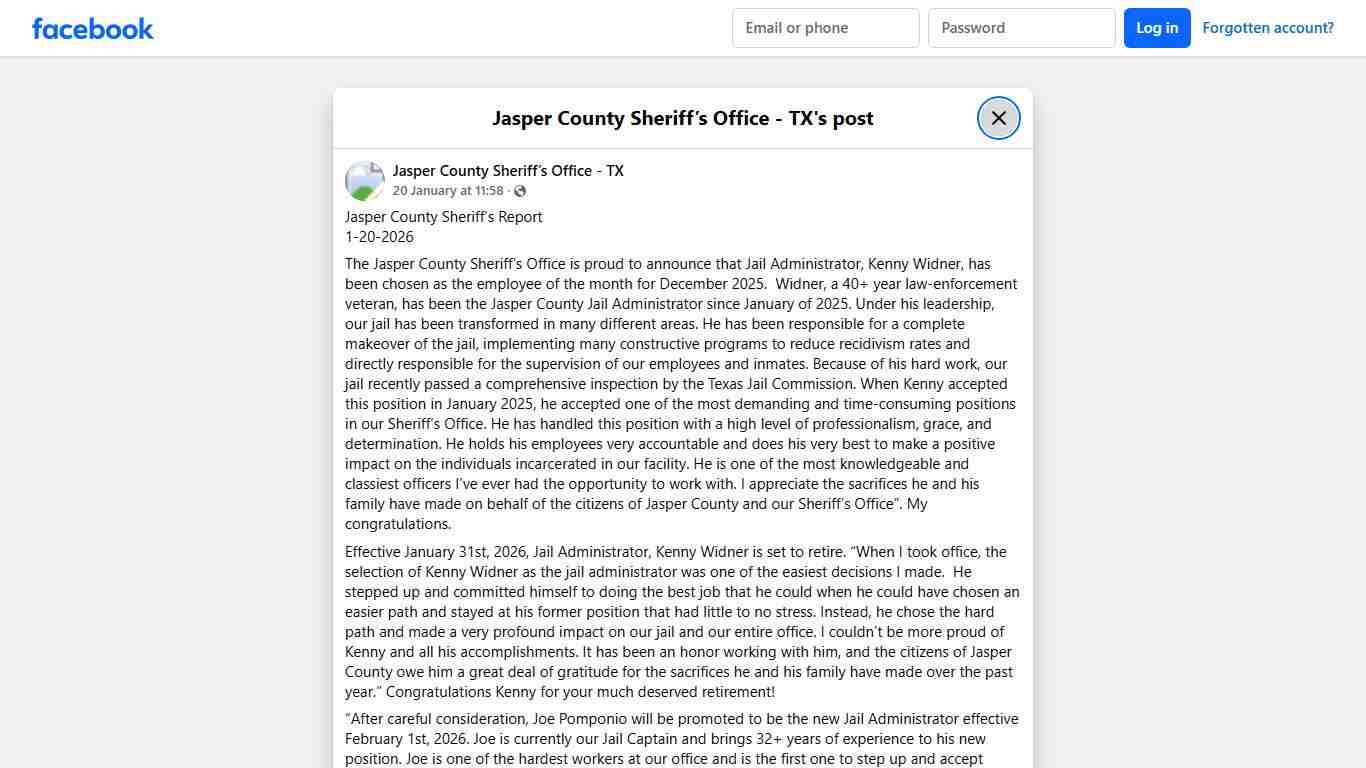 Jasper County... - Jasper County Sheriff’s Office - TX Facebook